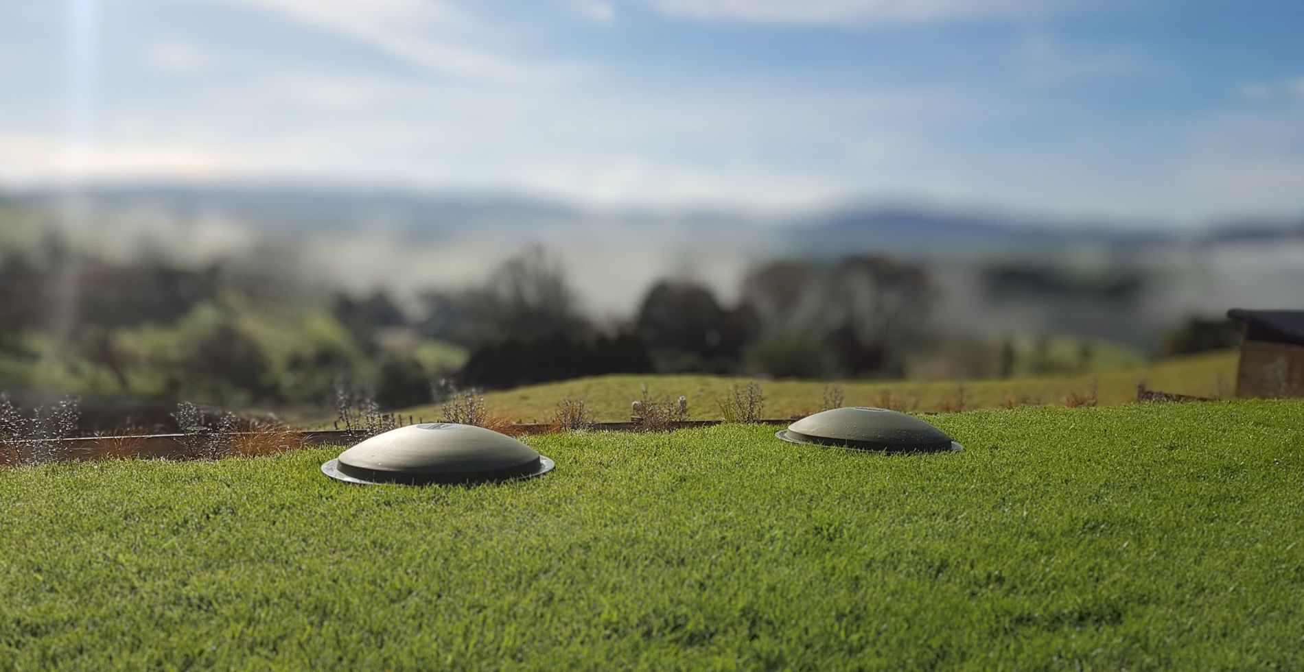 WaterFlow wastewater treatment system installed in a rural landscape